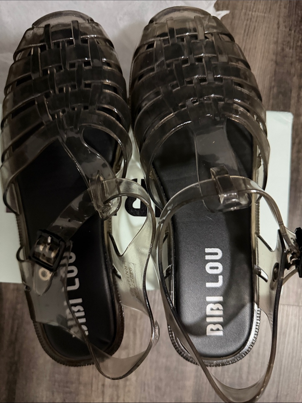 Bibi Lou Women's Transparent Jelly Sandals - Smoke